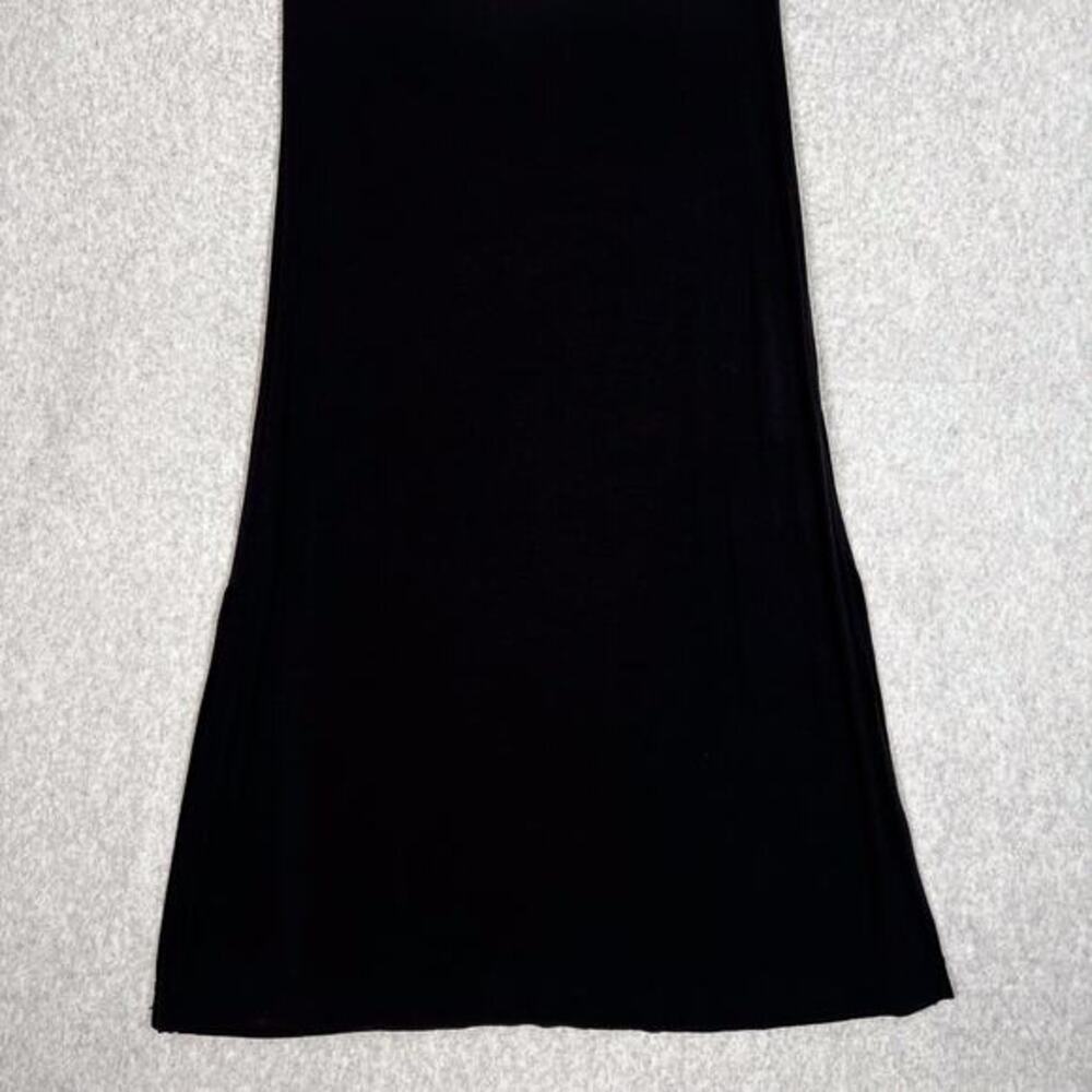 Athleta Size Small Black Well Rested Rib Sleep Sleeveless Tank Midi Dress - Picture 3 of 11